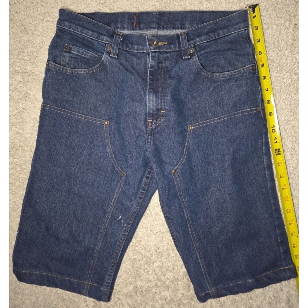 Carhartt Denim Carpenter Shorts Men’s Blue Work Utility Long Inseam